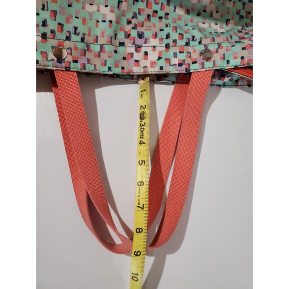 Fossil Keyper EW Shopper Tote Seafoam Blue Coral Multi Large Shoulder Bag 2017 - Picture 15 of 15